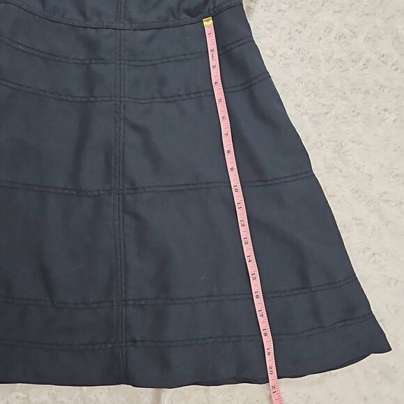 Banana Republic Flutter Sleeve Fit Flare Navy Dress With Pockets Size 4 - Picture 5 of 15